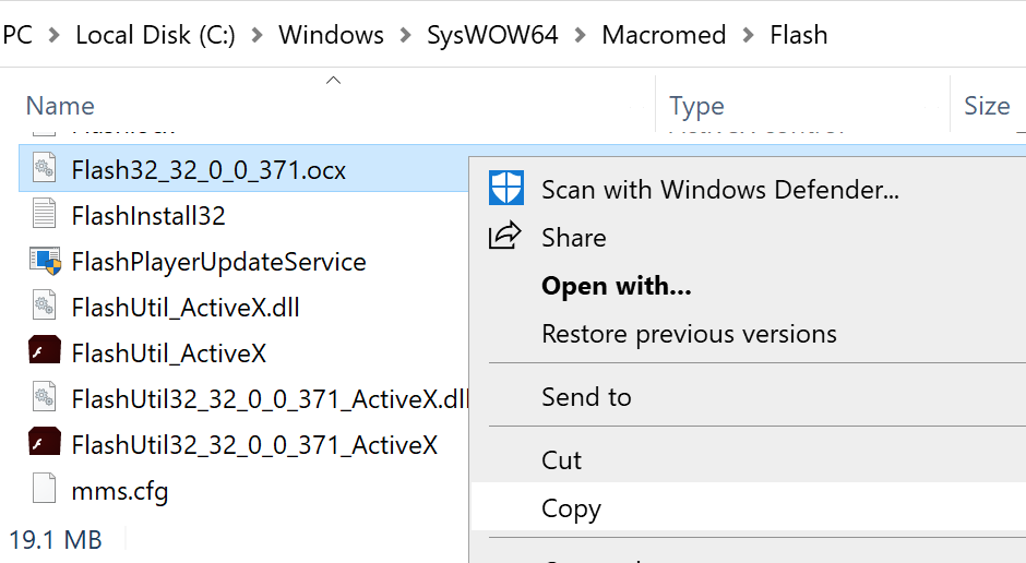 install older ocx files in windows 10